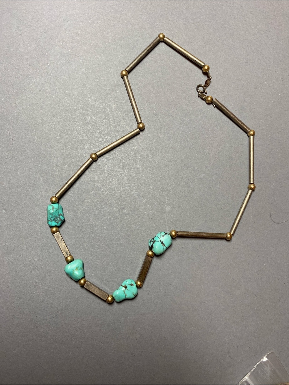 Vintage turquoise sterling silver necklace